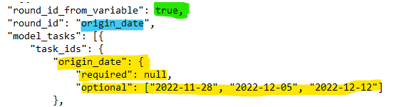 Some of the initial lines of code in the tasks.json file